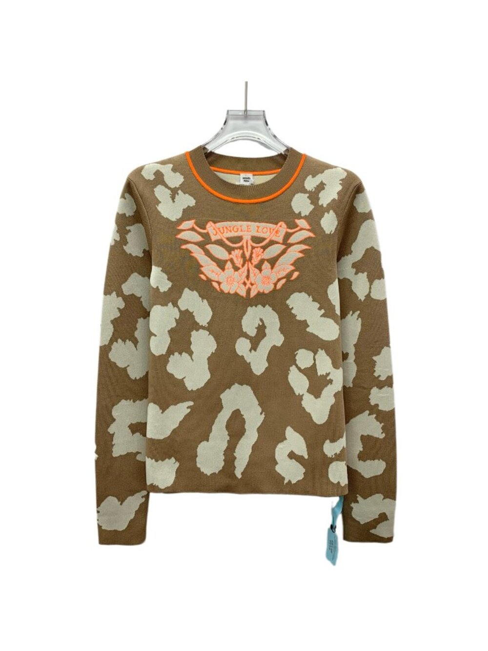 Hermès Dark Brown Printed Silk Pattern Knit Sweater